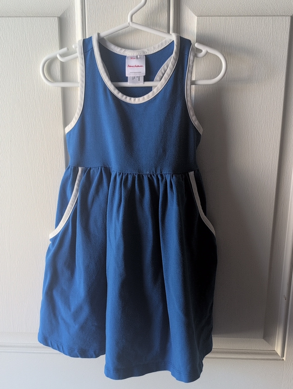Hanna Andersson Blue Dress with White Trim - Girls